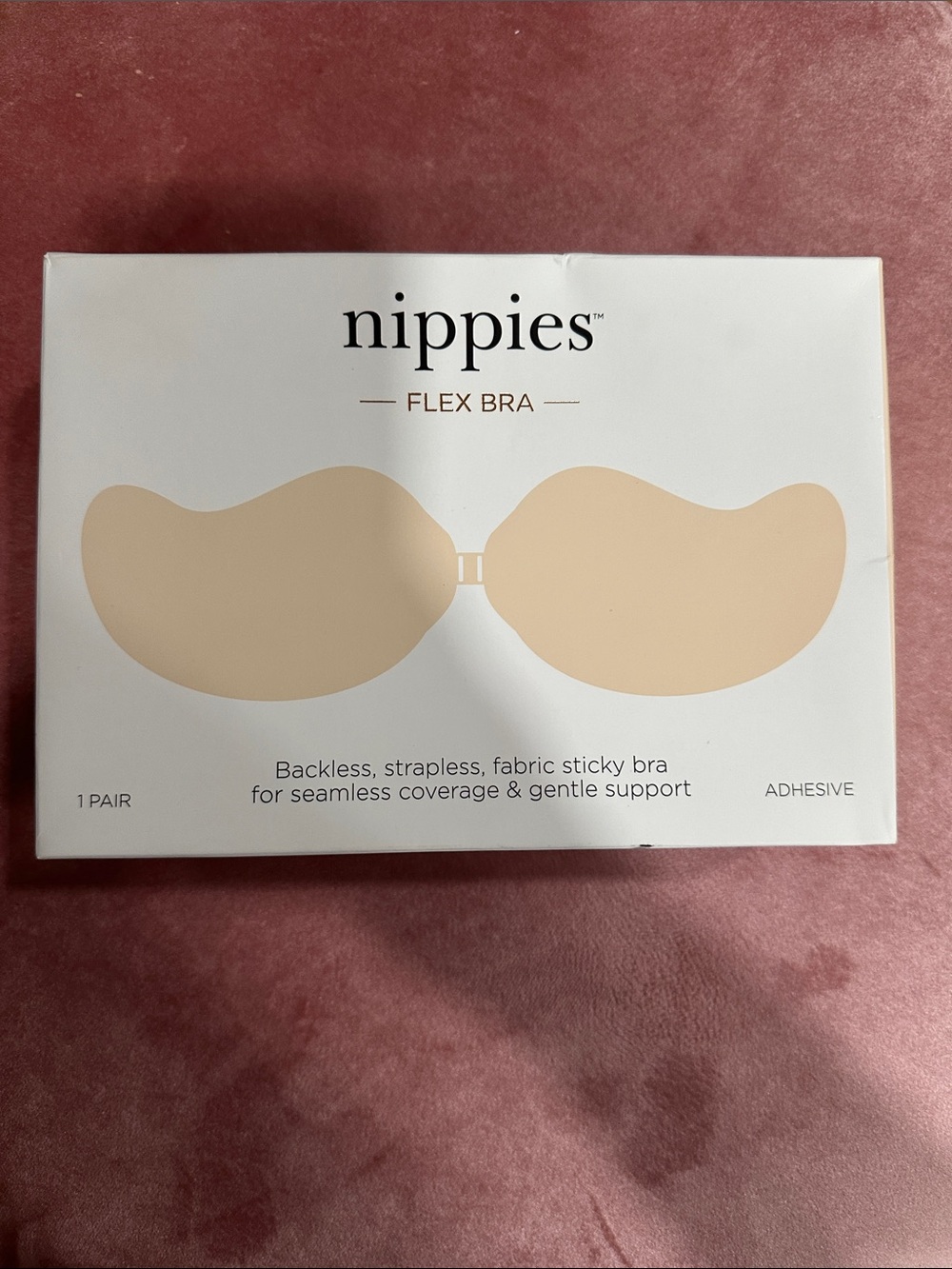 BRAND NEW NIPPIES Flex Bra Adhesive Strapless Backless Bra - Nude